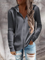 Dames wintertrui met rits | Capuchon 3