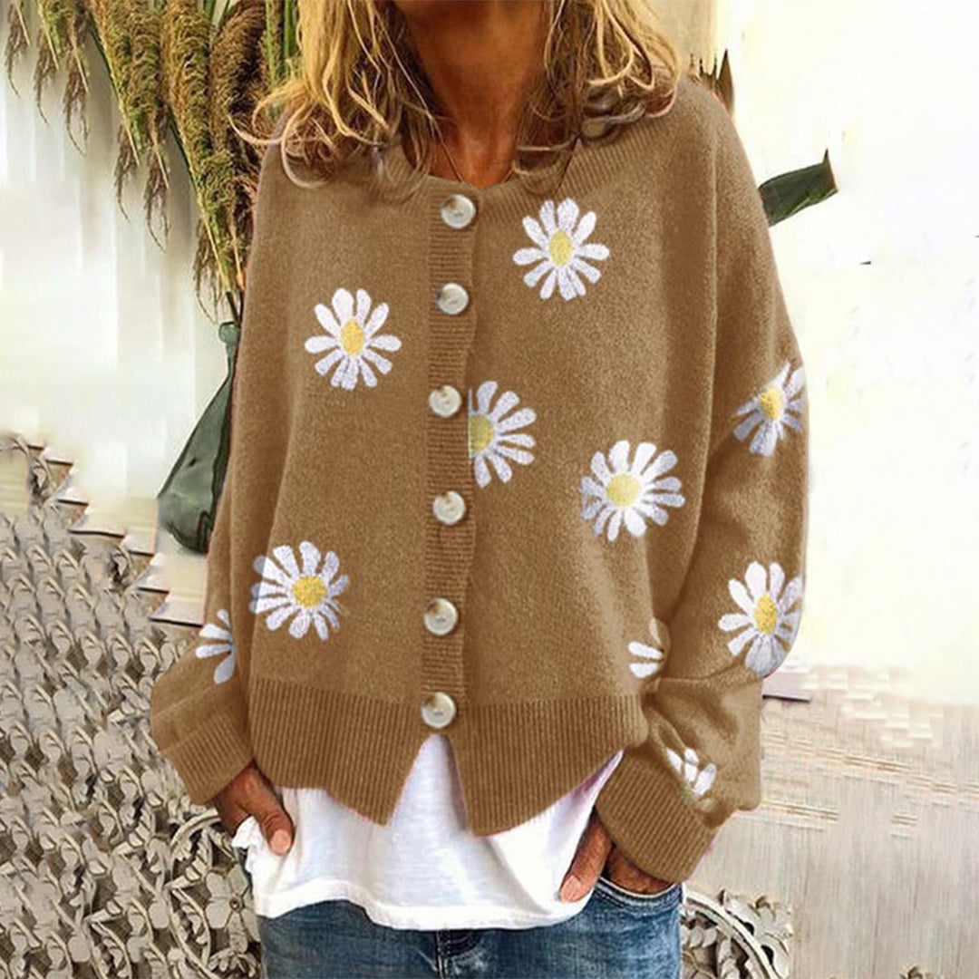 Damesvest met bloemenprint | Casual 0