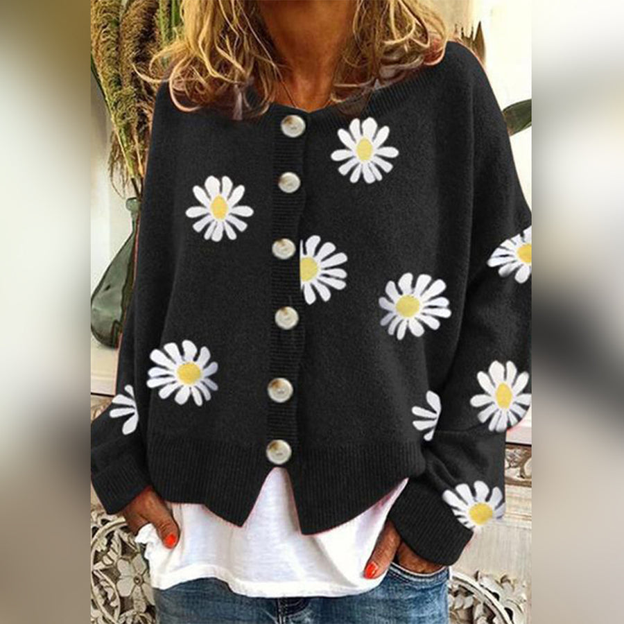 Damesvest met bloemenprint | Casual 3