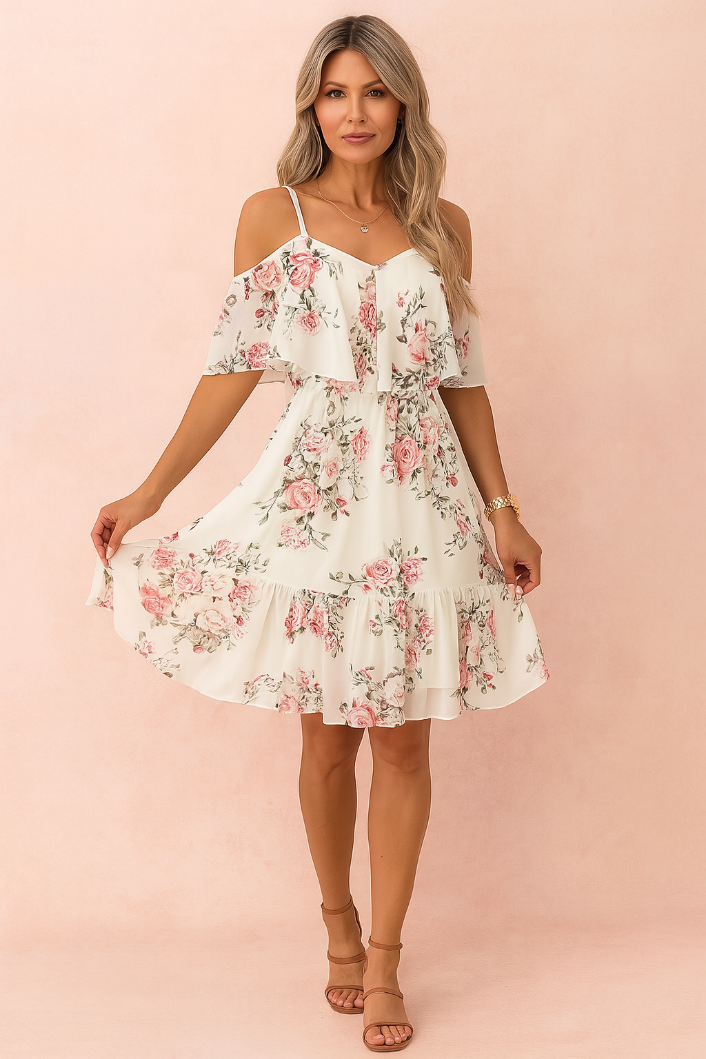 Diana Floral Summer Chiffon Dress 2