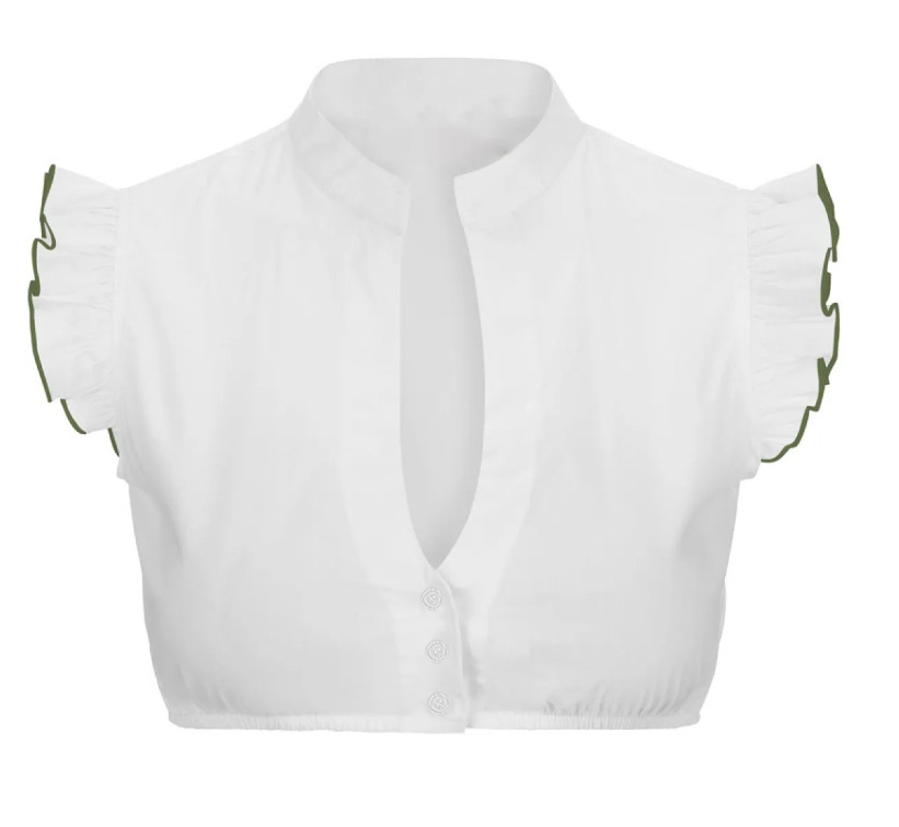 Dirndl-blouse met kant en klederdrachtstijl 1