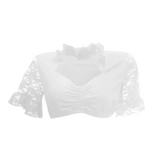 Dirndl-blouse met kant en ruchekraag voor dames in traditionele klederdracht 3