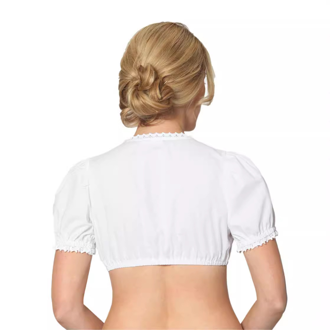 Dirndl-blouse met pofmouwen en sweetheart-halslijn voor traditionele Oktoberfest-outfits 1