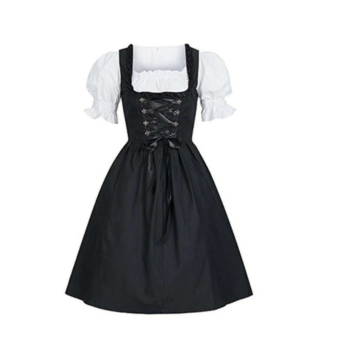 Dirndljurk met lijfje en blouse voor dames in traditionele klederdracht 0