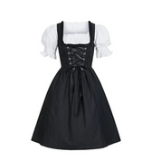 Dirndljurk met lijfje en blouse voor dames in traditionele klederdracht 0