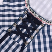 Dirndljurk met ruitjesmotief en schort voor dames in traditionele klederdracht 3