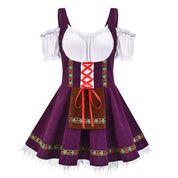 Dirndljurk met schort en vetersluiting voor dames Oktoberfest 0