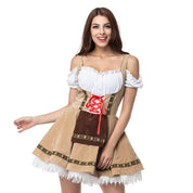 Dirndljurk met schort en vetersluiting voor dames Oktoberfest 1