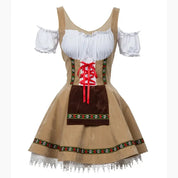 Dirndljurk met schort en vetersluiting voor dames Oktoberfest 3