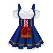 Dirndljurk met schort en vetersluiting voor dames Oktoberfest 5