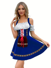 Dirndljurk met veter en geborduurd minischortje Oktoberfest 4