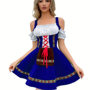Dirndljurk met veter en geborduurd minischortje Oktoberfest 5