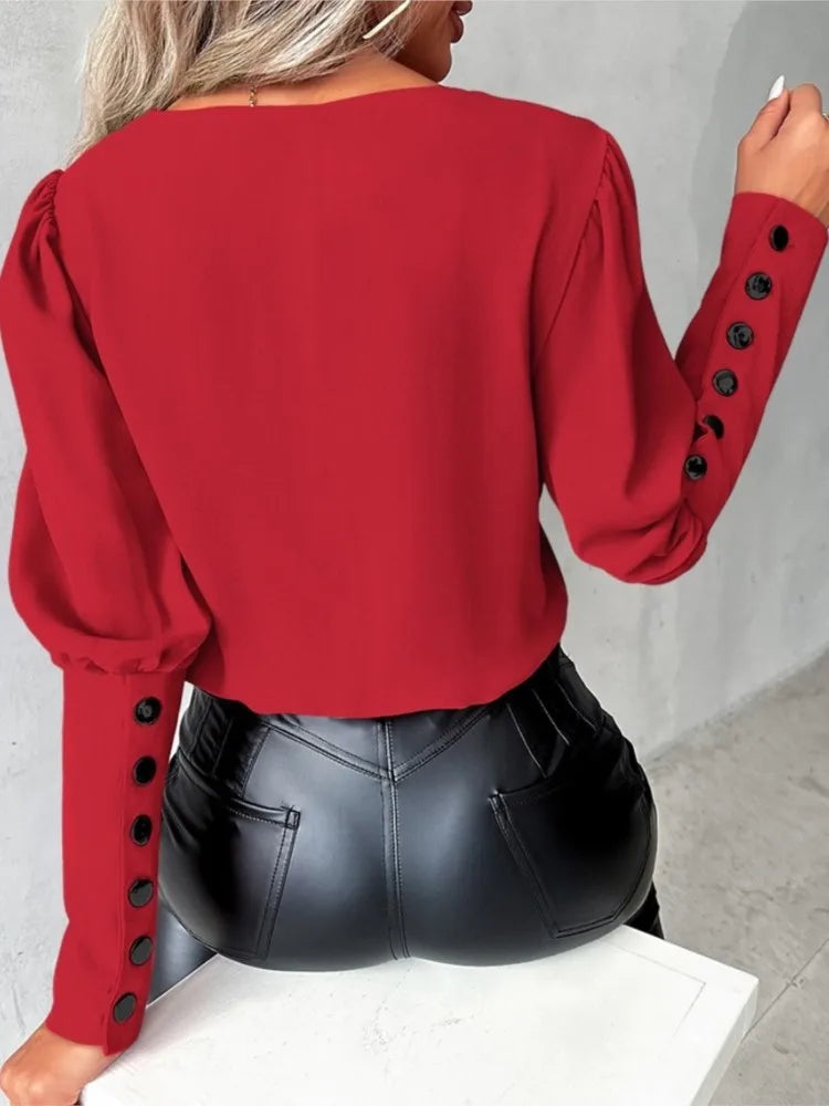 Parijs | Elegante Blouse met V hals