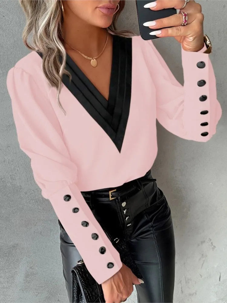 Parijs | Elegante Blouse met V hals