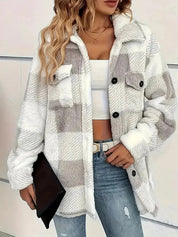 Fleecejack voor dames met ruitjesmotief | Warm 0