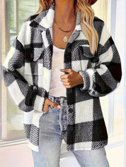 Fleecejack voor dames met ruitjesmotief | Warm 1