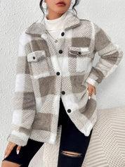 Fleecejack voor dames met ruitjesmotief | Warm 3