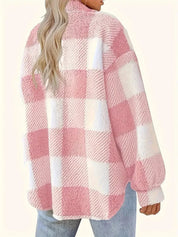 Fleecejack voor dames met ruitjesmotief | Warm 4