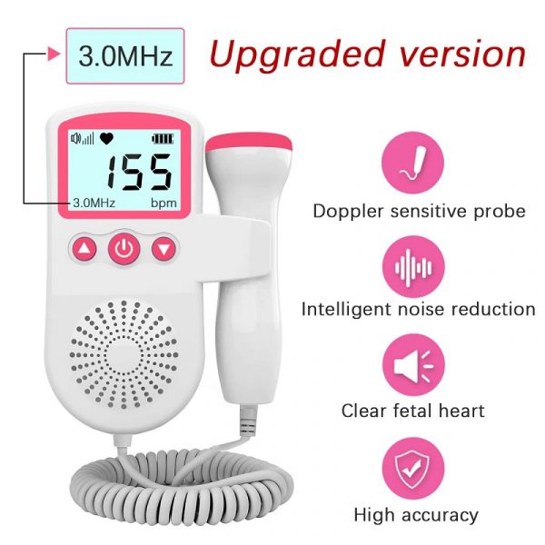 Foetale Doppler Hartslagmeter Thuis Zwangerschap Baby Foetale Hartslag Geluidsdetector 7