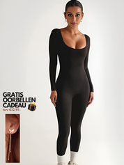 Monica | Jumpsuit Strak met Lange mouwen