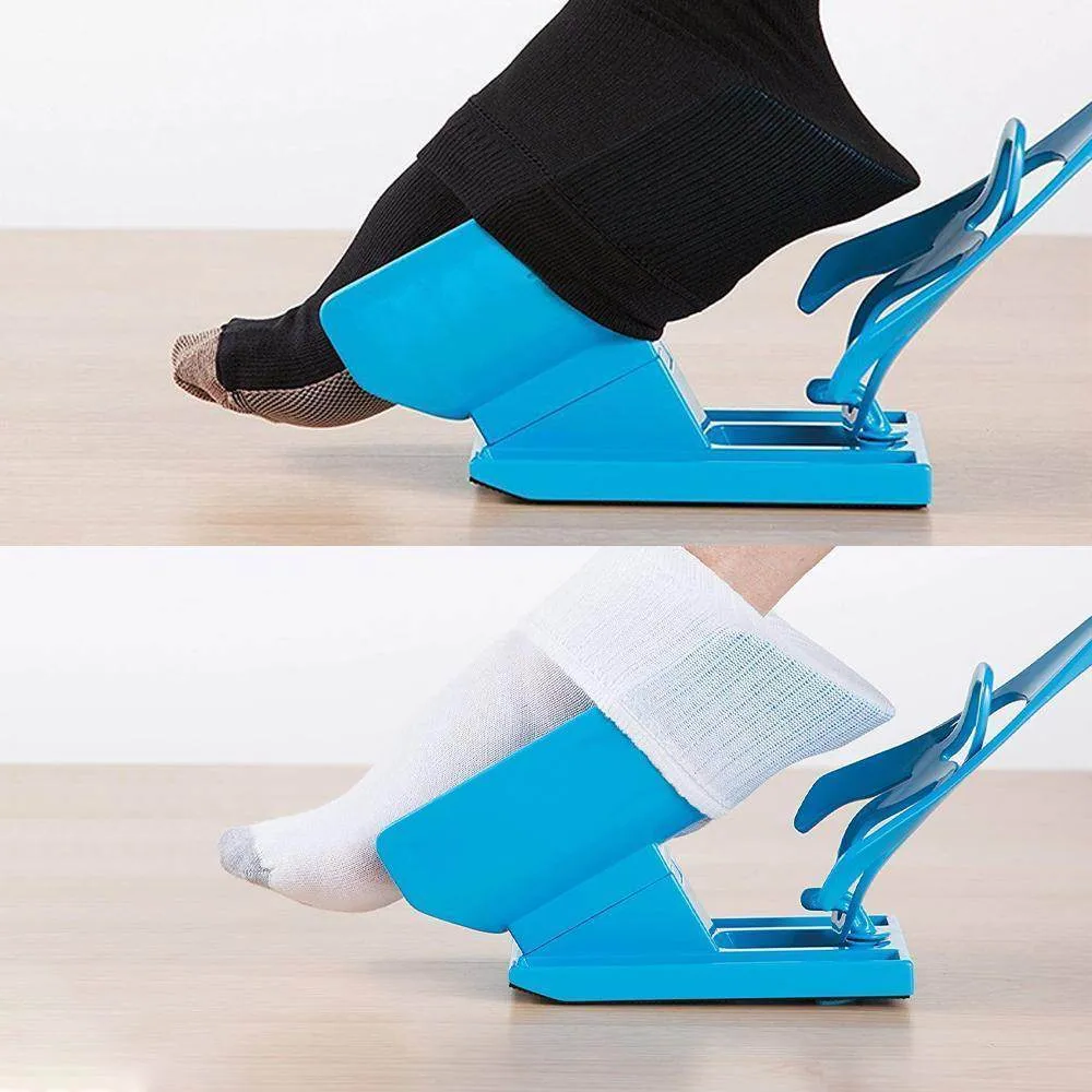 Gemakkelijk aan en uit te trekken compressiekousen hulpmiddelset 0