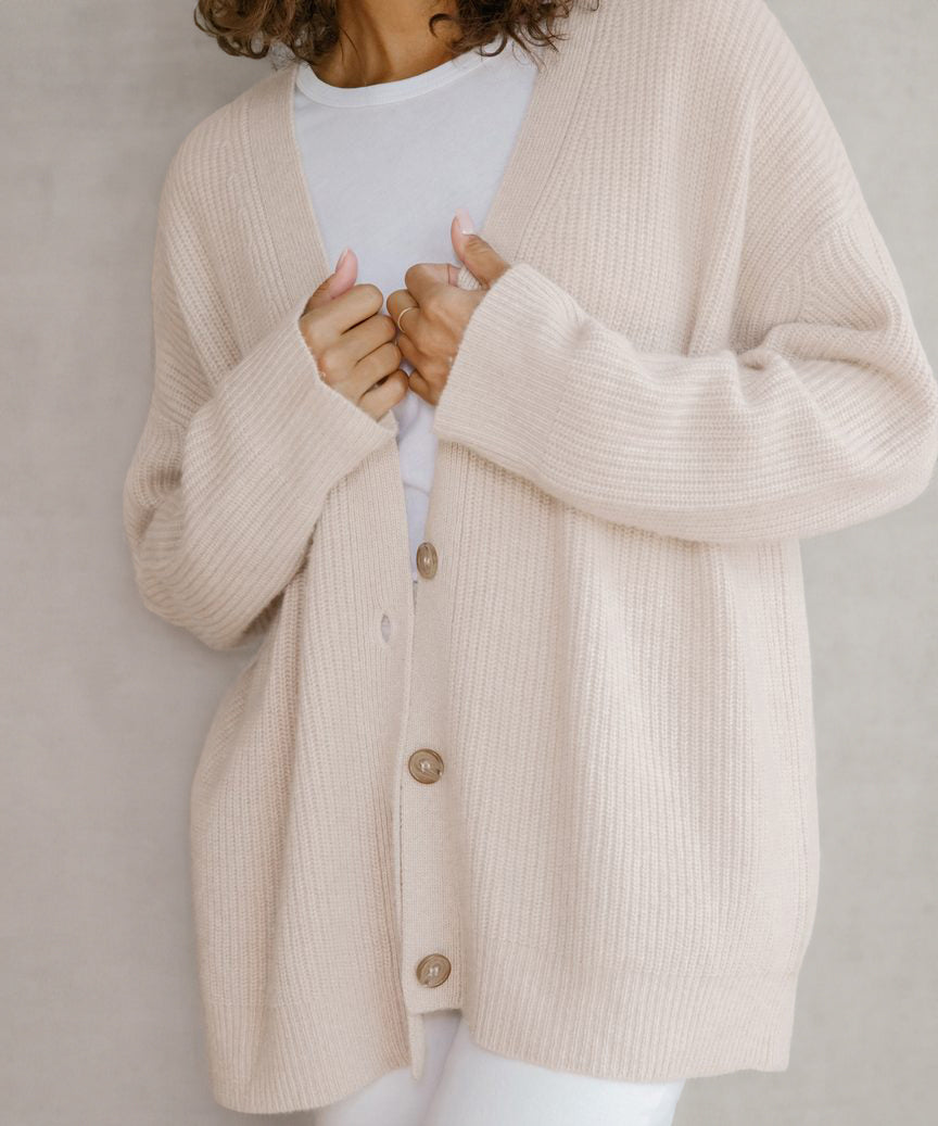 Geribbeld damesvest met knoopjes | Plus Size 4