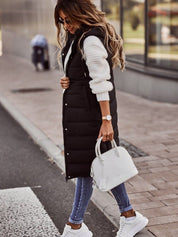 Gewatteerd damesvest | Lang 1