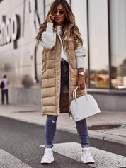 Gewatteerd damesvest | Lang 4