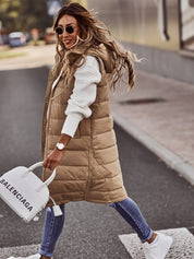 Gewatteerd damesvest | Lang 5