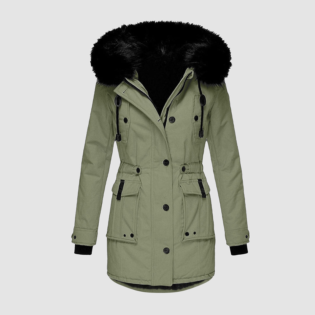 Eira | Warme Winterjas met Stijlvolle Capuchon en Zakken