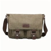 Max | Vintage Canvas Leren Schoudertas voor Mannen