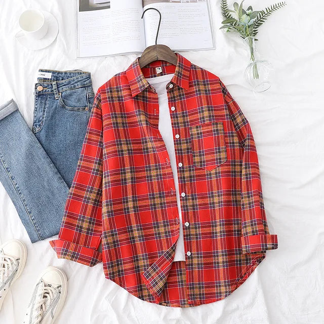 Steffy | Casual Geruite Blouse Dames