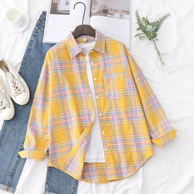 Steffy | Casual Geruite Blouse Dames