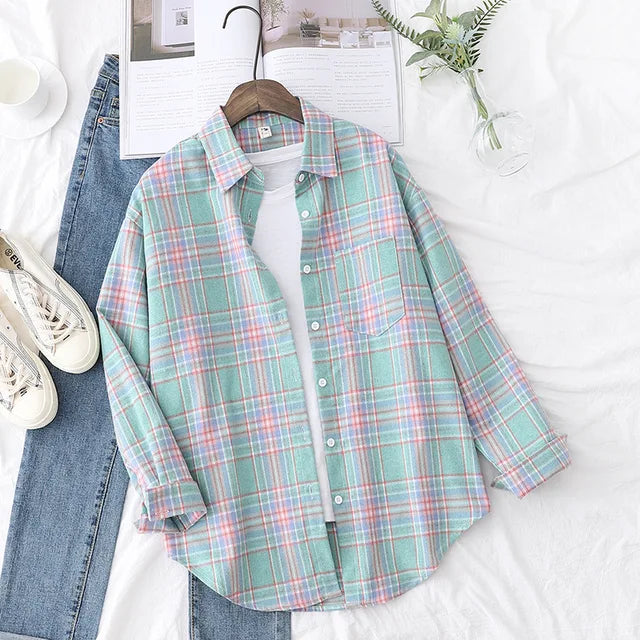 Steffy | Casual Geruite Blouse Dames