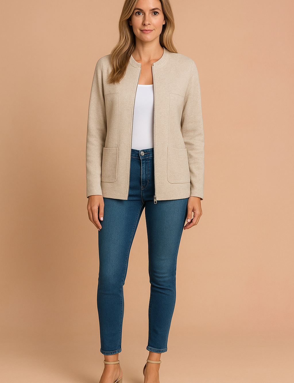 Hannah | Moderne blouse met rits 1