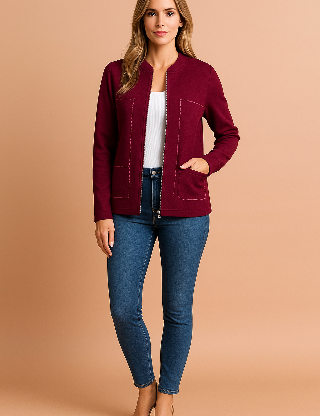 Hannah | Moderne blouse met rits 3