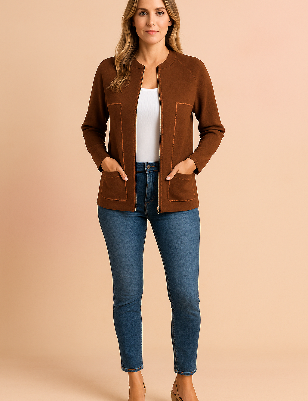 Hannah | Moderne blouse met rits 7