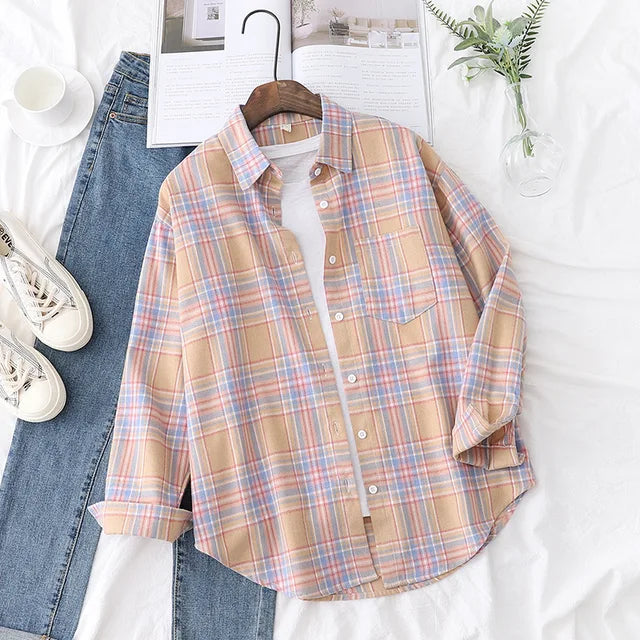 Steffy | Casual Geruite Blouse Dames
