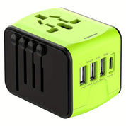 LINA Universele Reisadapter | Compact Ontwerp met Snelladen en 4 USB-Poorten