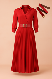 Isabela plus size elegante kniejurk in het voorjaar 0