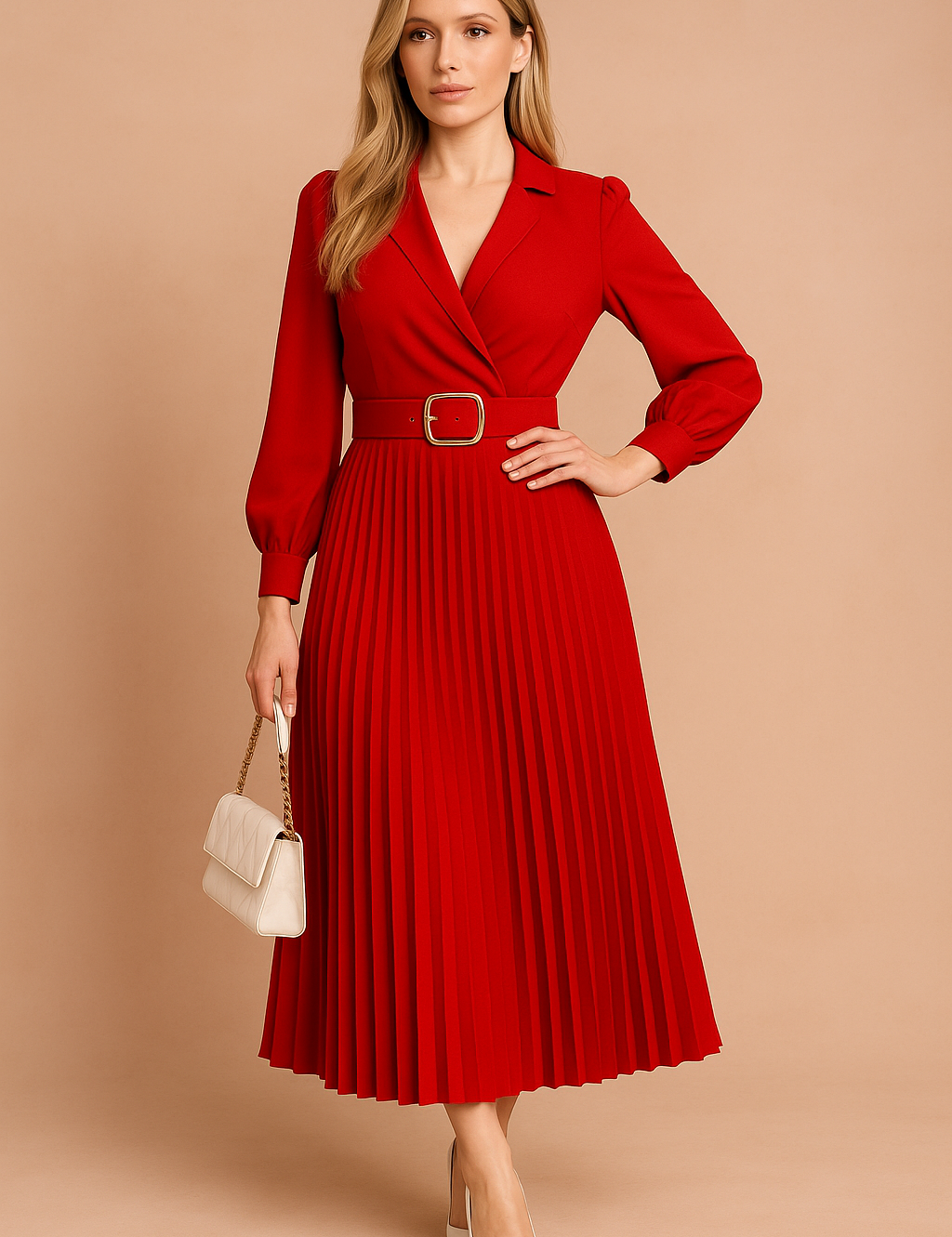 Isabela plus size elegante kniejurk in het voorjaar 1