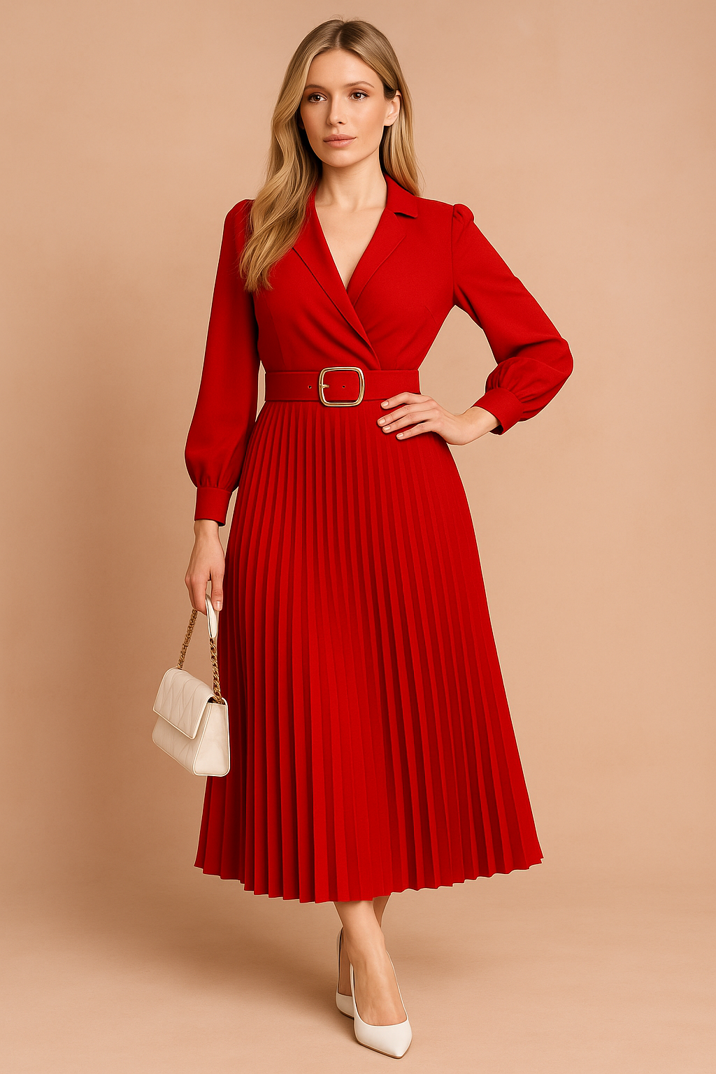 Isabela plus size elegante kniejurk in het voorjaar 1