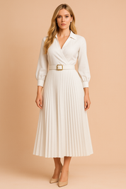 Isabela plus size elegante kniejurk in het voorjaar 2