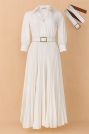 Isabela plus size elegante kniejurk in het voorjaar 4