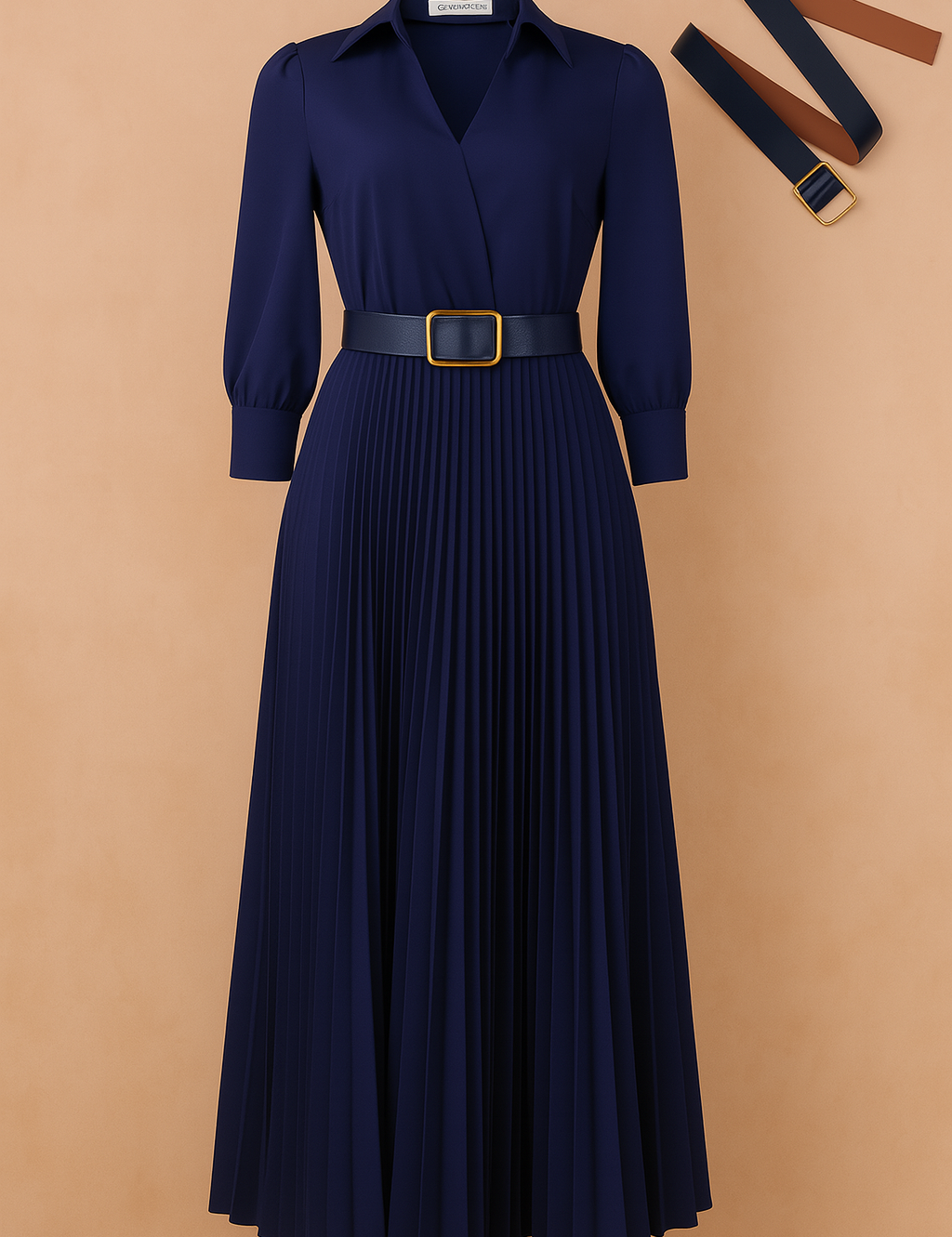 Isabela plus size elegante kniejurk in het voorjaar 5