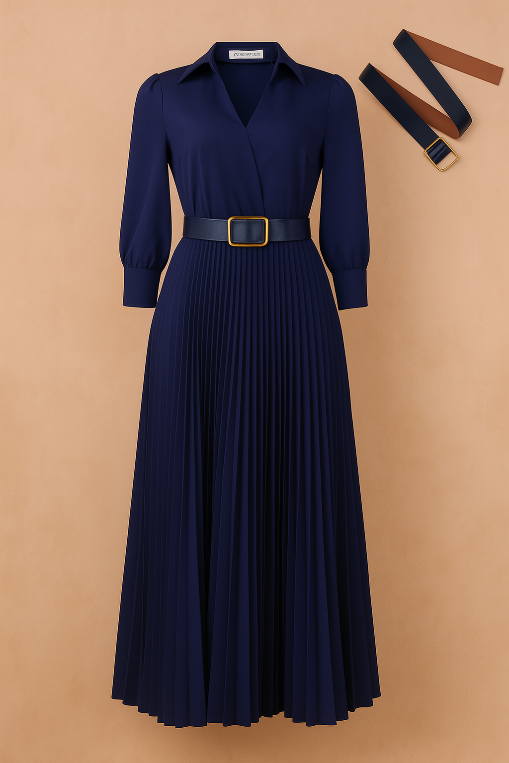 Isabela plus size elegante kniejurk in het voorjaar 5
