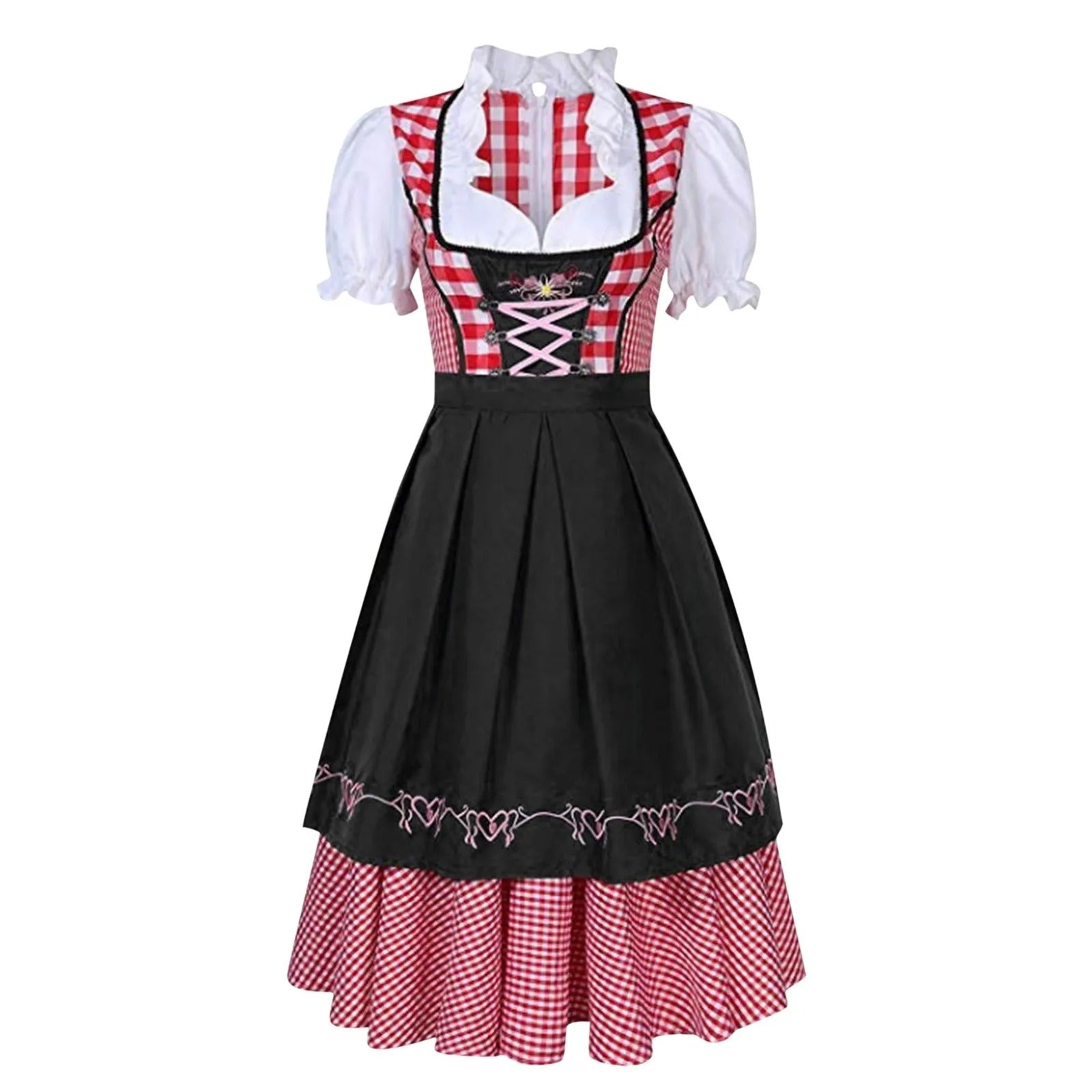 JANE | Oktoberfest Retro Geruite Dirndljurk 1