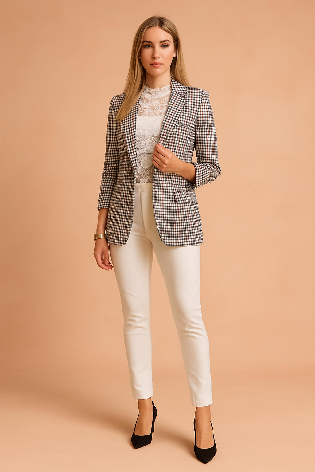 Jovie | Elegante damesjas met sjaalkraag 0