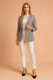 Jovie | Elegante damesjas met sjaalkraag 0