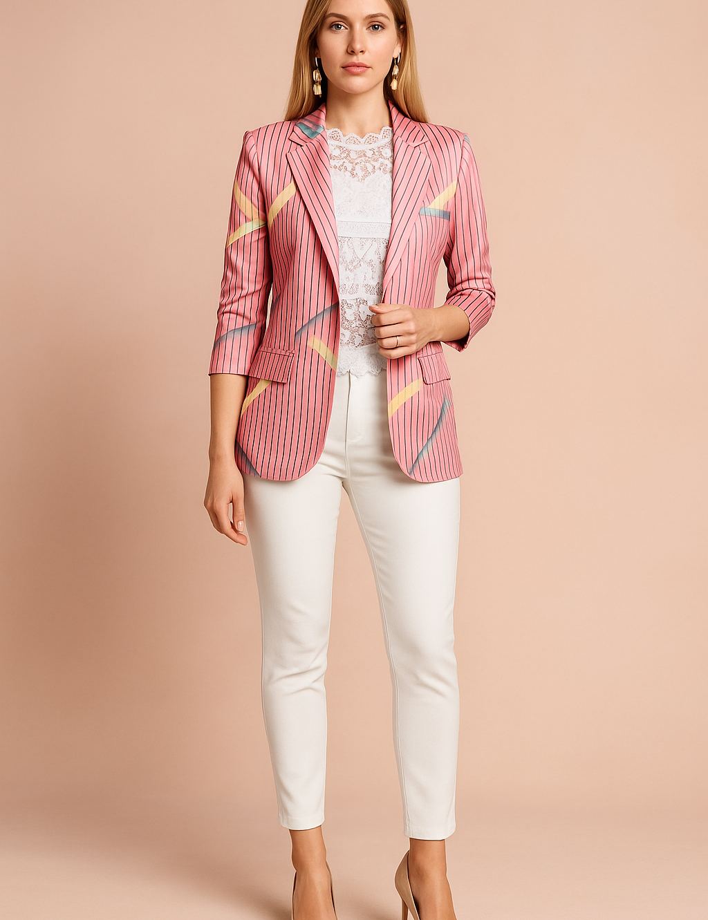 Jovie | Elegante damesjas met sjaalkraag 6